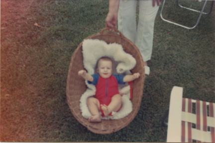July 1986 - Marshall in great grandmamas cloths basket