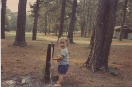 July 1986 - Stacey playing at Indian Springs State Park